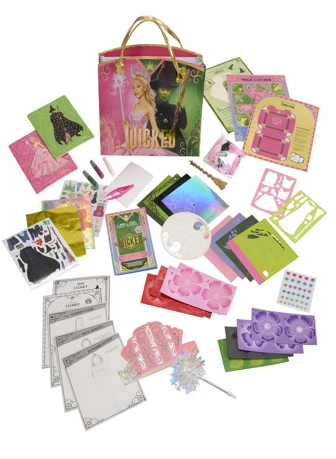 WICKED Universal Wicked Activity Tote - Kids Arts & Crafts Set with Fabric Characters, Stickers, Crown & Dress-Up Activities, Portable Craft Kit Ages 3+ - Image 4